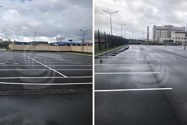 Разметка парковки термопластиком